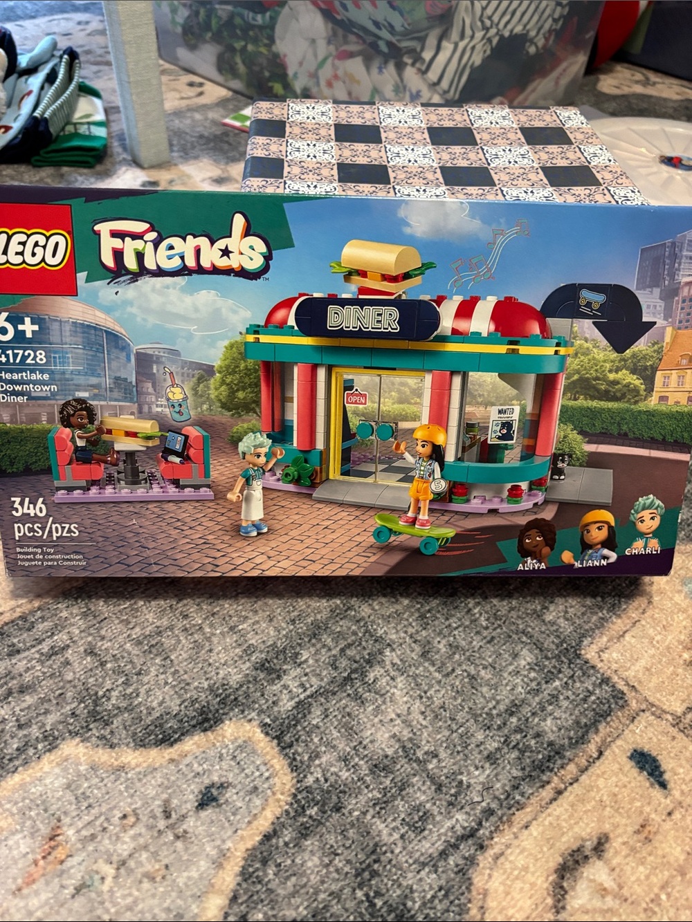 NWT. Lego Friends Diner Playset - Teal, Red, Yellow